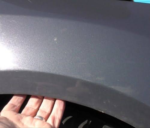 Hail damage on roof rails